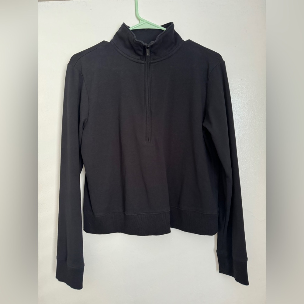 Travis Mathew Women’s Cloud Fleece Half Zip Pullover Sweater (Black, Small)